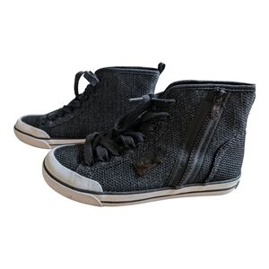 GBG Los Angeles GGorlia Women’s Black Sparkle High Tops Size 7.5 EUC